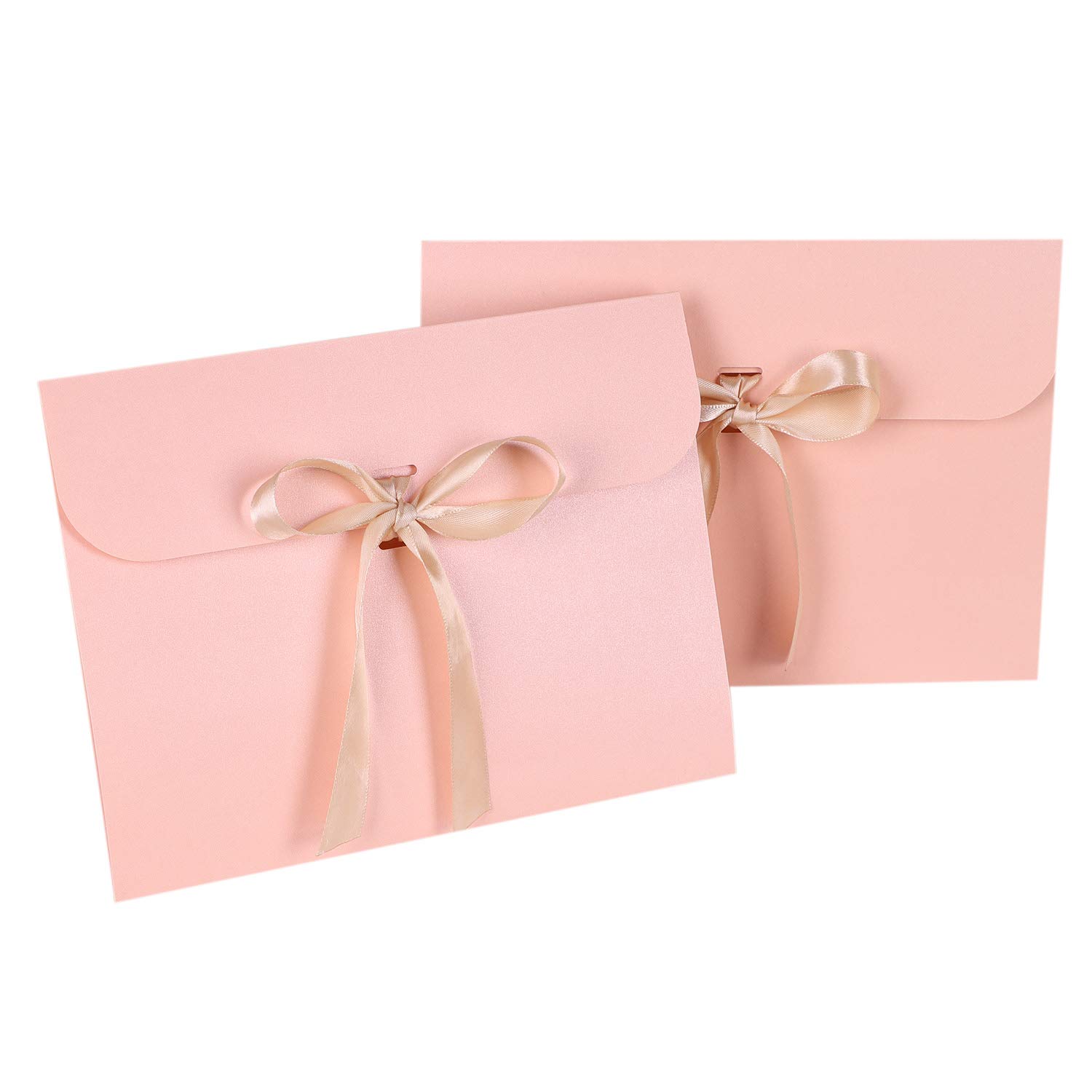 10pcs Elegant Gift Card Envelopes with Ribbon Bow - Holiday Greeting Card Holders & Party Favor Bags - Perfect for Wedding Presents, Underwear, Silk Scarves & Gift Wrapping - Medium Size Gift Packaging for All Occasions