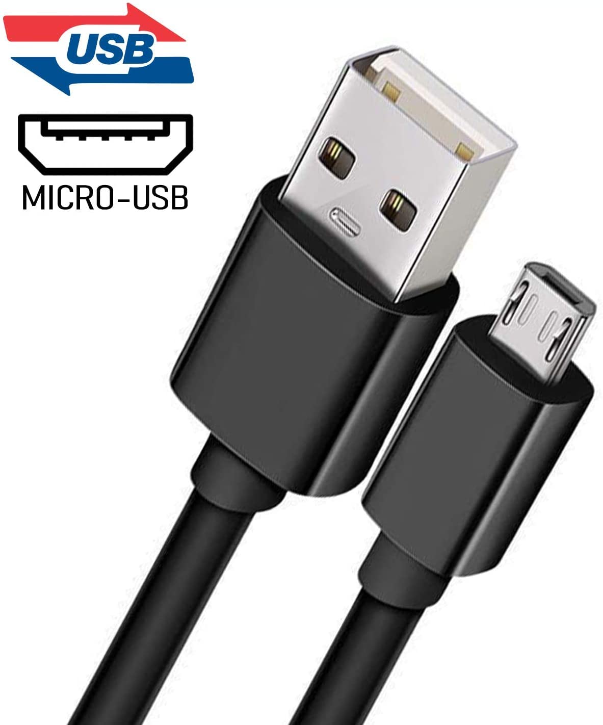 Fast Charging Micro USB Wall Adapter & 10ft Cable Kit for ATIV S Neo - Super Speed Charger with UrbanX Cord - Perfect for Home, Office & Travel - 2-Pack Black