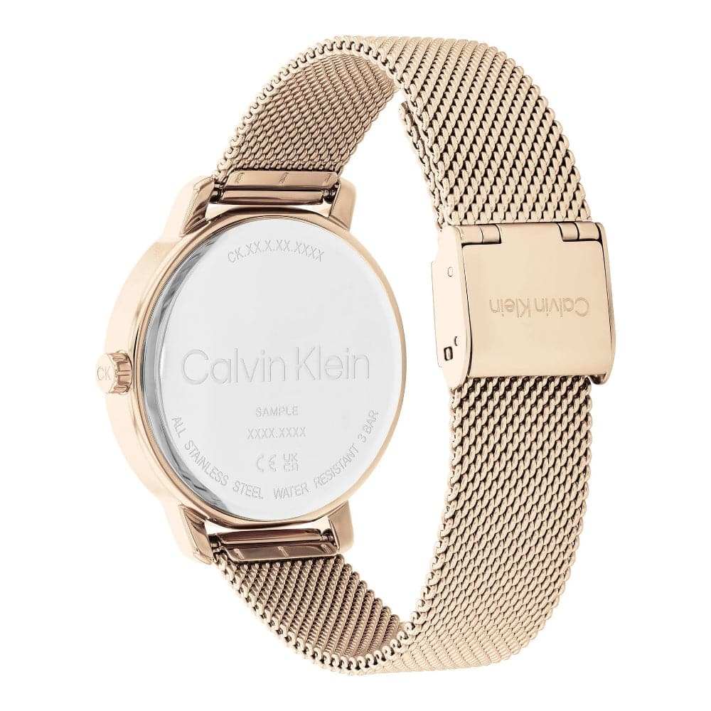 Calvin Klein Women's Chronograph Watch with Rose Gold Milanese Strap 25200179 - Perfect for Office, Date Night & Special Occasions