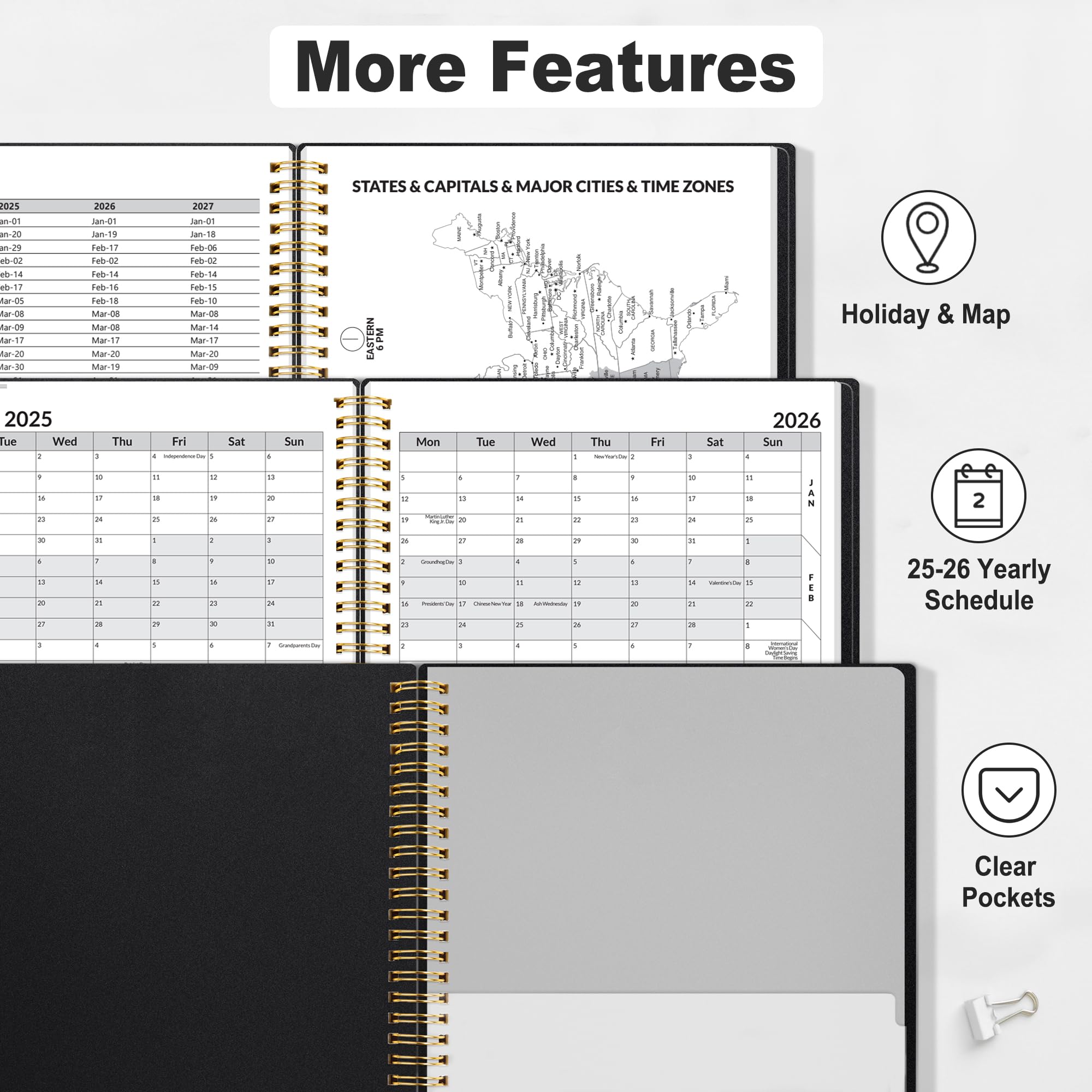 SUNEE 2025-2026 Academic Planner - Weekly & Monthly Calendar from July 2025 to June 2026, 8.5