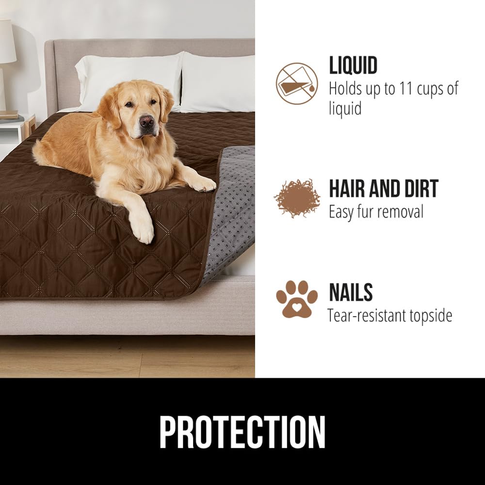 Gorilla Grip Waterproof Pet Blanket 52x82 - Dog Bed Cover for Sofa, Crate & Car - Tear Resistant for Cats & Dogs