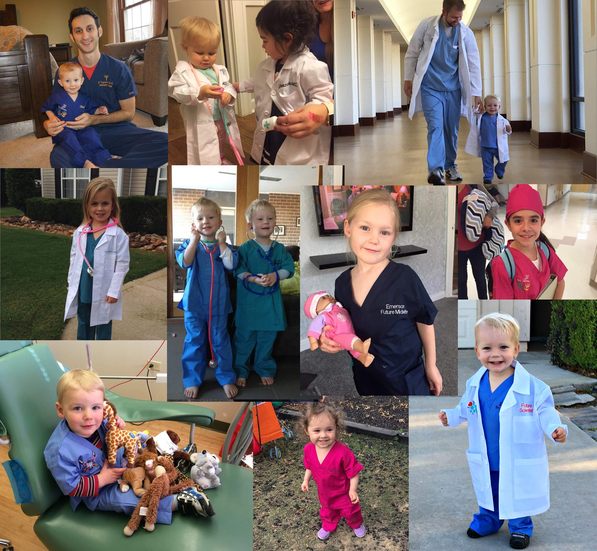 Kids Dentist Lab Coat - White Doctor Coat for Children Role Play & Pretend Play - Perfect for Halloween Costume, Career Day & Dress-Up Fun