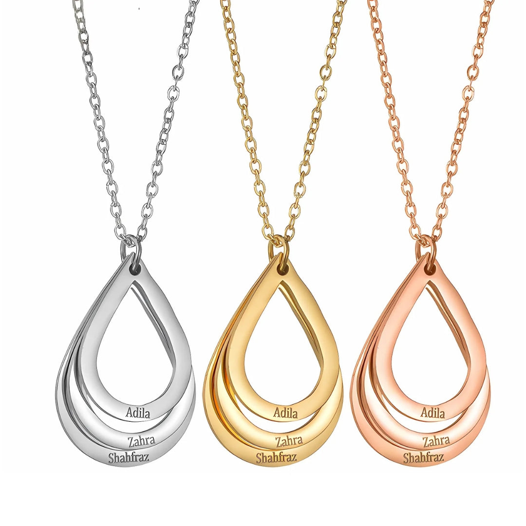 Personalized Rose Gold Name Necklace with Custom Engraving - Perfect for Anniversaries, Birthdays & Gifts | TP041