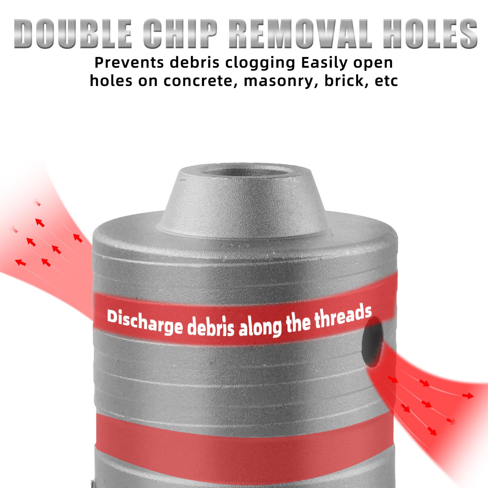 9PCS Concrete Hole Saw Kit 30-100mm for Brick & Stone Drilling