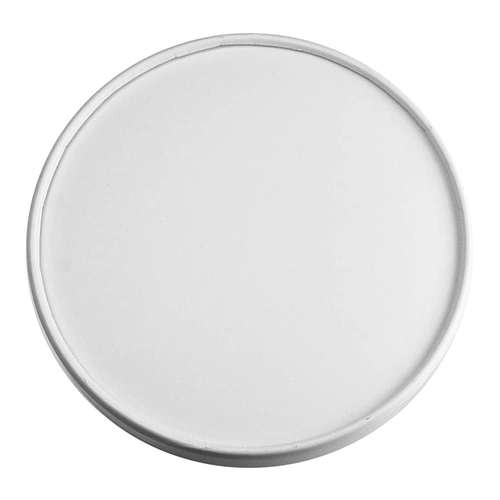 250-Count 64 oz Paper Non-vented Lids for To-Go Containers | Heavy Duty Glossy Finish | Perfect for Frozen Desserts, Ice Cream, Milkshakes & Takeout Food Storage