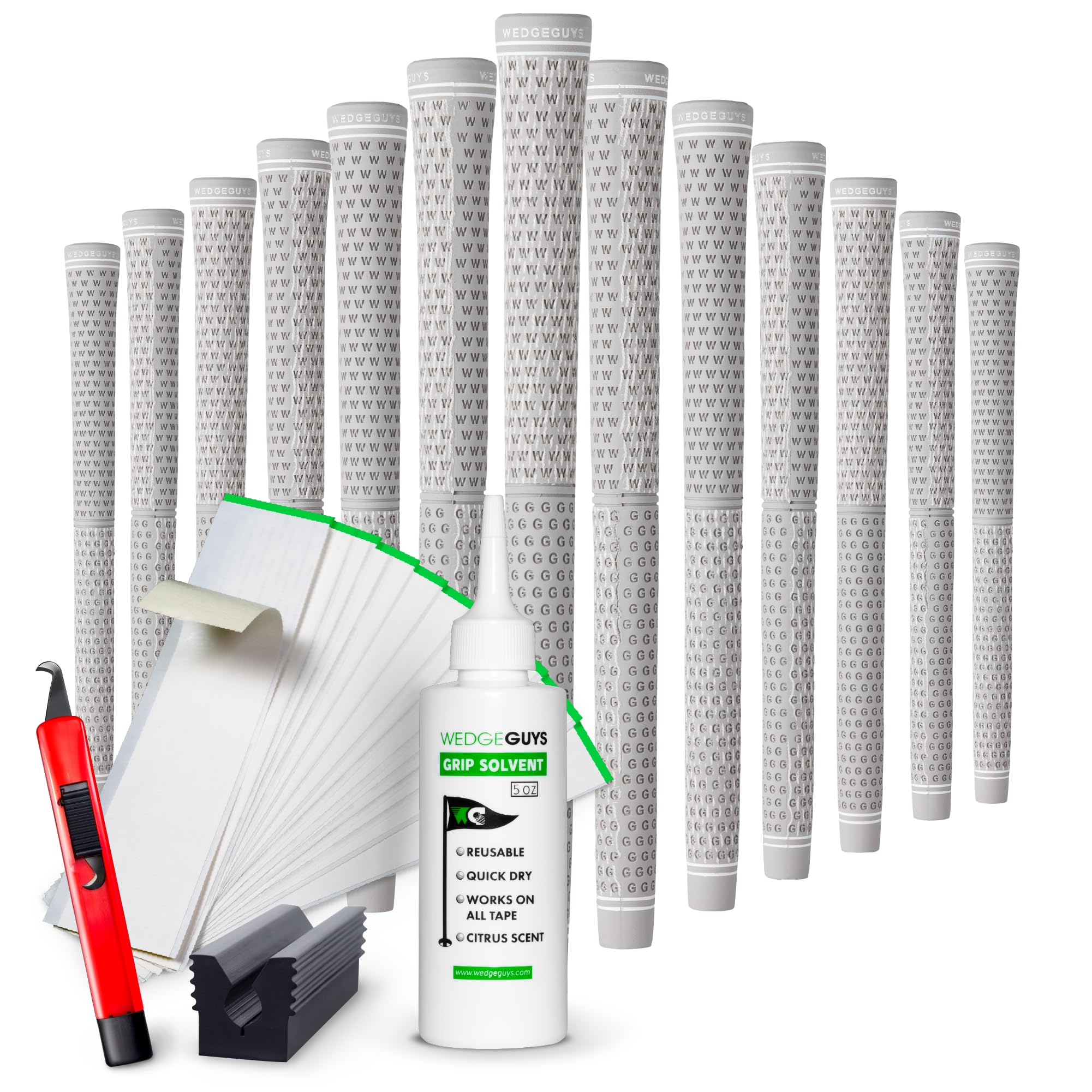 Wedge Guys DC Tour Golf Grips Kit – 4 Grip Zones for Maximum Comfort & Control – All-Weather Performance Golf Club Grip Replacement for Wedges, Drivers, Irons & Hybrids (Midsize/Standard) – Perfect for Regripping & Improving Your Golf Game in Any Weather