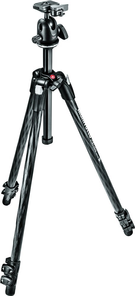 Manfrotto MK290XTC3-BHUS Xtra Carbon Fiber 3-Section Tripod Kit with Ball Head - Lightweight Professional Camera Tripod for DSLR, Mirrorless, Video & Photography - Perfect for Travel, Studio & Outdoor Shooting
