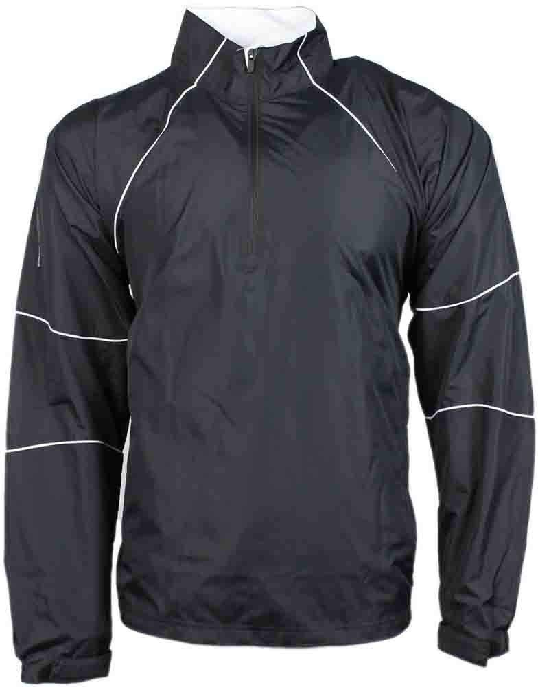 PAGE & TUTTLE Men's Lightweight Windbreaker Jacket - Breathable Athletic Running Hoodie for Outdoor Sports & Casual Wear - Black