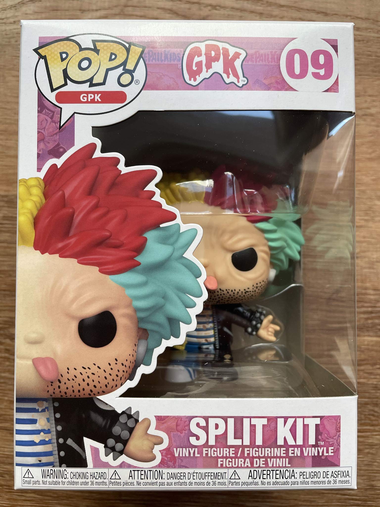 Garbage Pail Kids Split Kit Pop #09 Vinyl Figure Collectible - Includes Plastic Protector Case for Display Box Protection | Perfect for Pop Culture Collectors, Gift Giving & Home Decor Display
