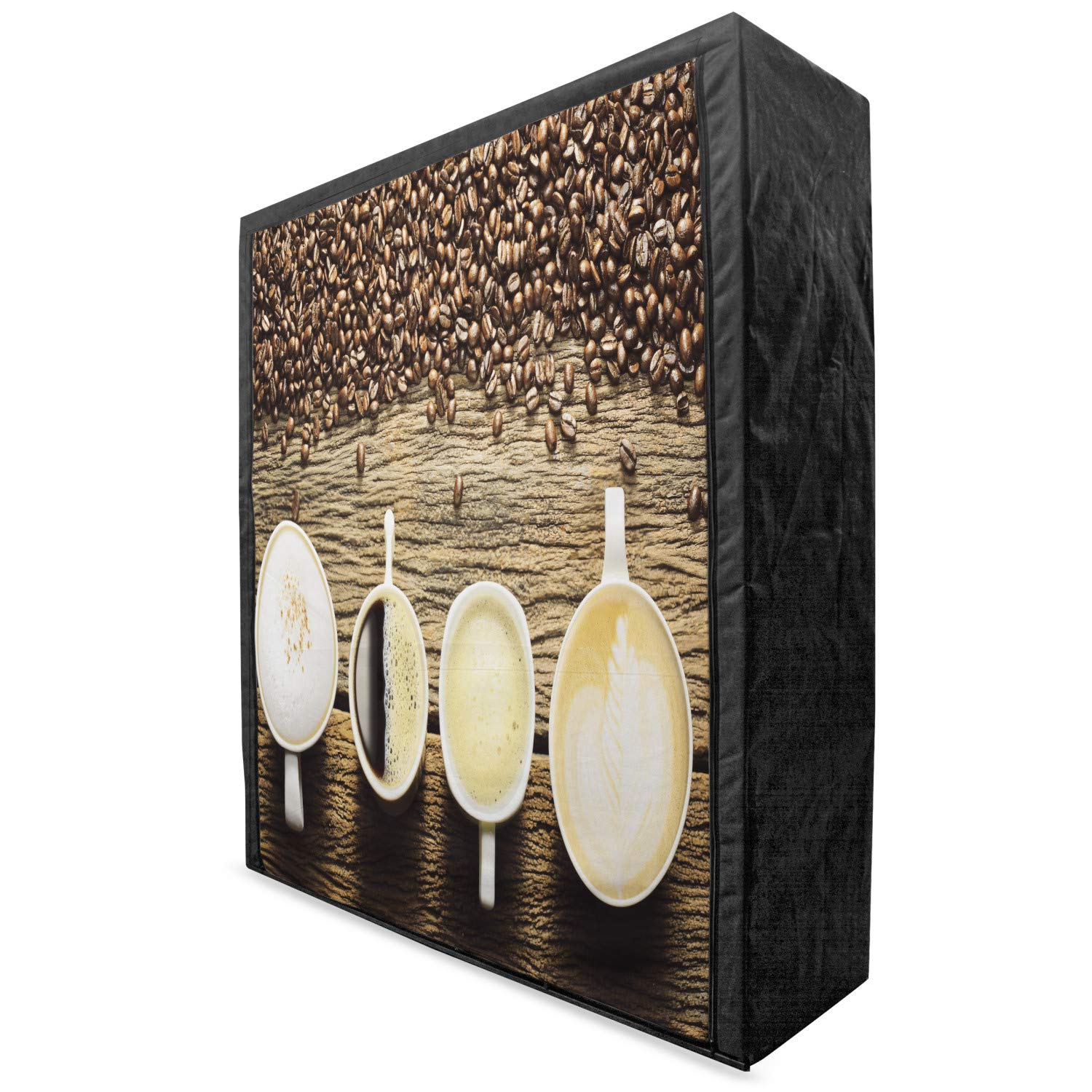 Ambesonne Coffee-Themed Portable Fabric Wardrobe - 59
