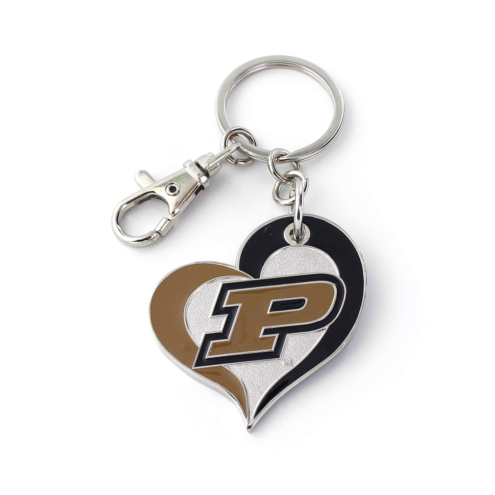Aminco NCAA Unisex Swirl Heart Keychain - Perfect for College Fans, Gifts & Bag Accessories