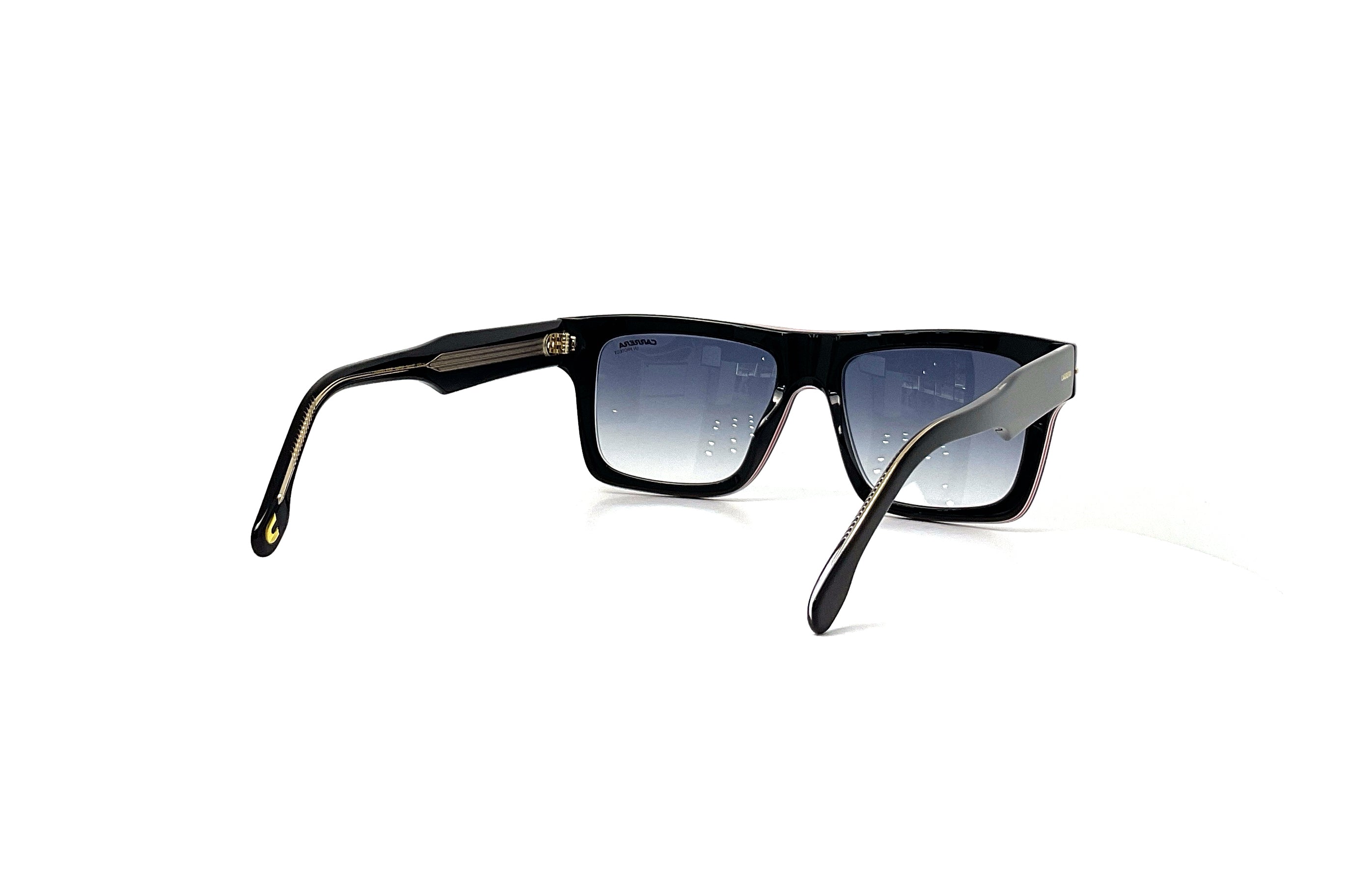 Carrera 305/S Sunglasses - Striped Black Frame UV Protection for Men & Women | Perfect for Driving, Running, and Outdoor Activities