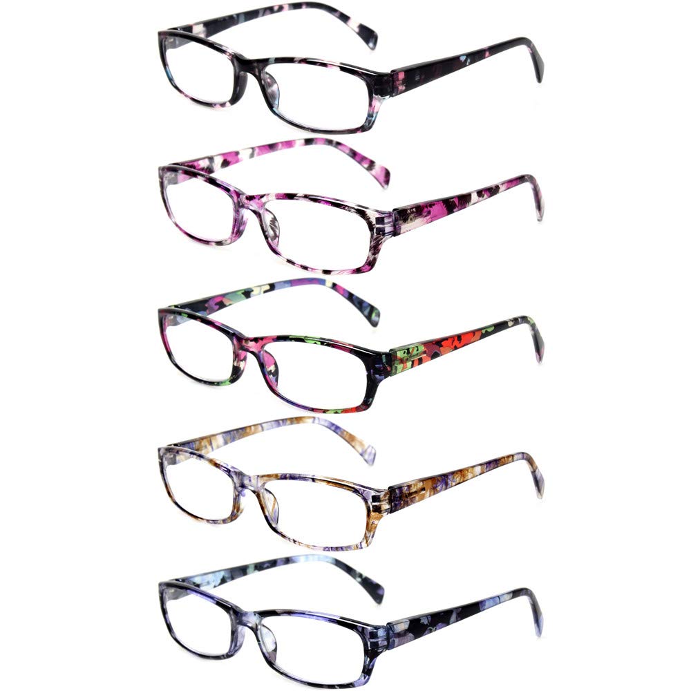 NORPERWIS 5-Pack Stylish Reading Glasses for Men & Women - Perfect for Books & Screens