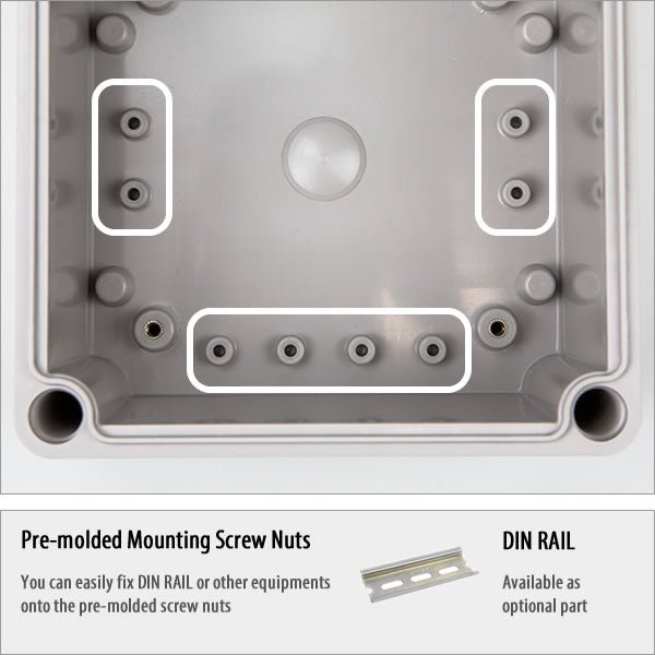 Boxco P Series 6.30 x 8.27 x 5.12 Inches (160 x 210 x 130mm) Waterproof Plastic Enclosure - IP67 & IK08 Rated ABS Case with Transparent Cover, Molded Hinge & Latch - Ideal for Outdoor Electronics, Industrial Equipment & DIY Projects