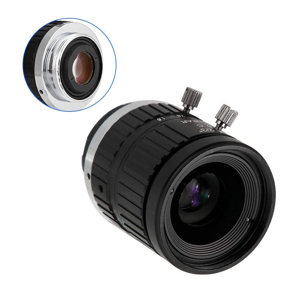 16mm 5MP Varifocal C-Mount Lens for Industrial Surveillance Cameras - High-Quality Manual Focus CCTV Lens for Security Systems, Machine Vision & Factory Automation