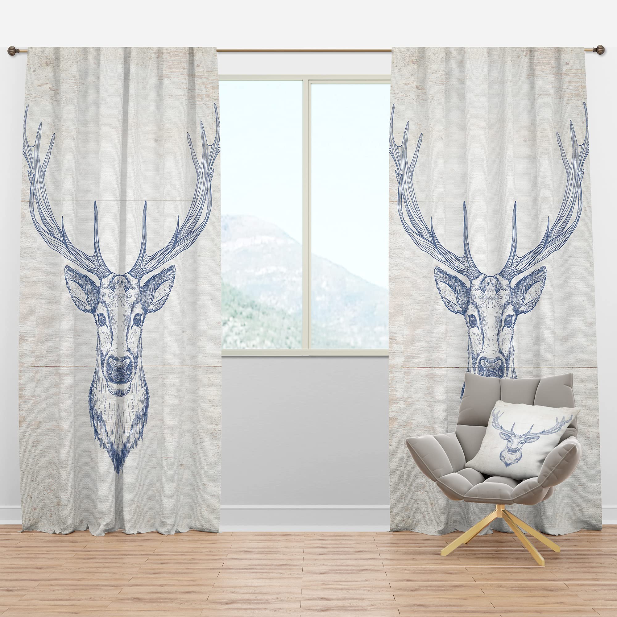 DesignQ Blackout Curtains 'Moroccan Orange Tiles Collage IV' - Thermal Insulated Room Darkening Curtains for Bedroom & Living Room - Single Panel 52x108 Inches - Perfect for Home Theater, Nursery & Light Sleepers