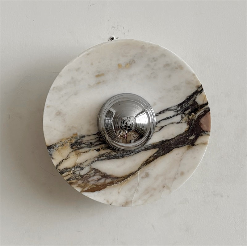 Calacatta Marble Wall Sconce Light - Modern Gold Finish Bathroom Vanity Lighting for Bedroom, Hallway & Living Room Decor