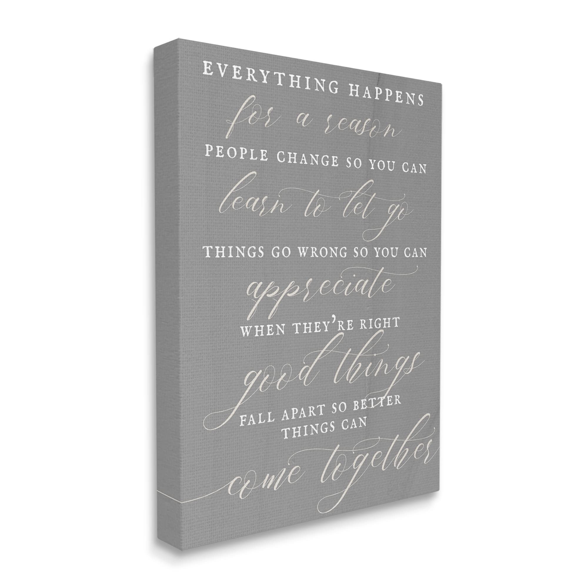 Stupell Industries 'Good Things Fall Apart' Motivational Canvas Wall Art - 36