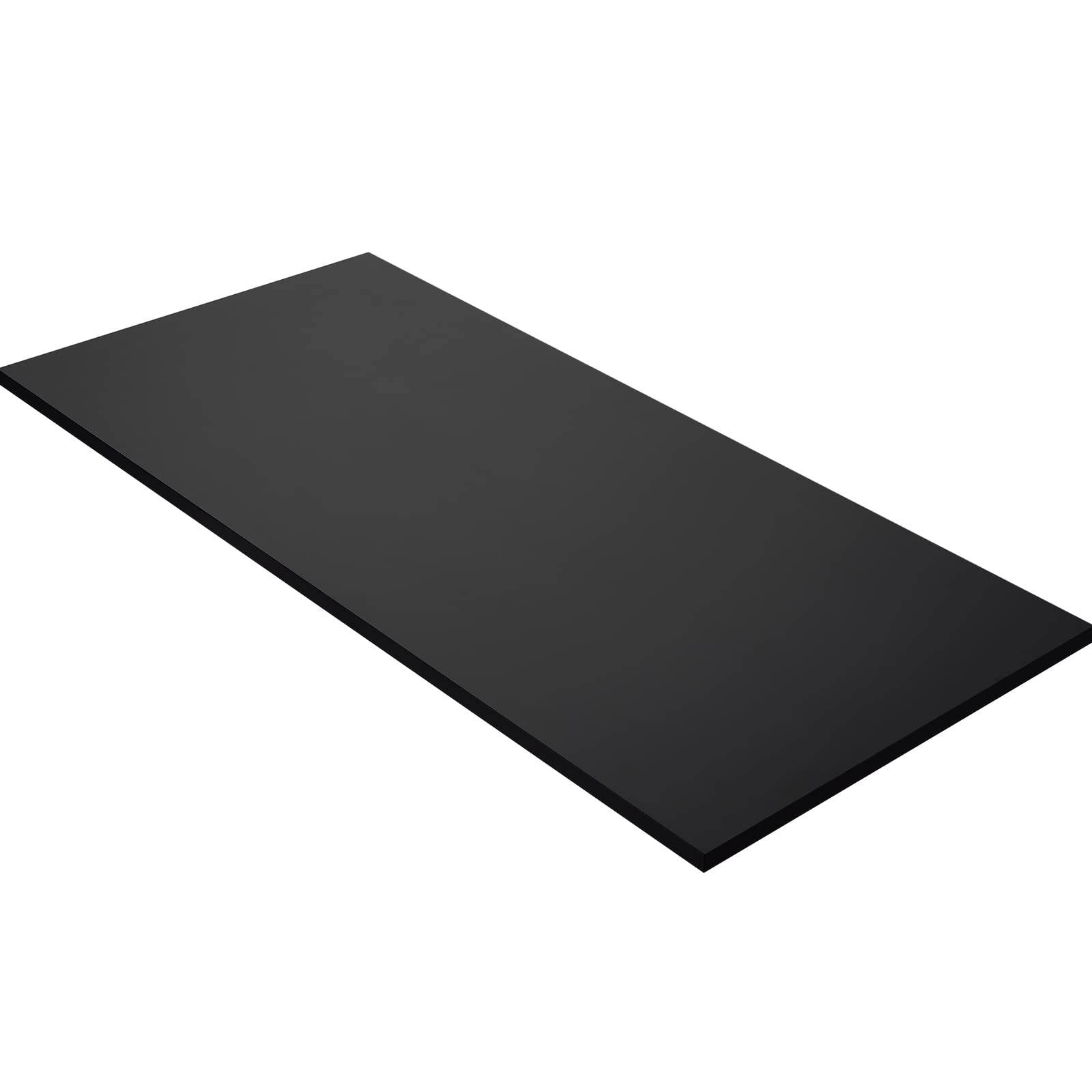 Kaboon 55x20 Inch Black Reversible Laminate Table Top - One-Piece Desktop for Double Desks & L-Shaped Workstations | Perfect for Home Office, Gaming Setup, and DIY Workspace