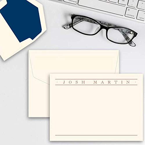 Caslon Design Flat Cards - Premium Raised Ink Stationery for Wedding Invitations, Thank You Notes & Special Occasions