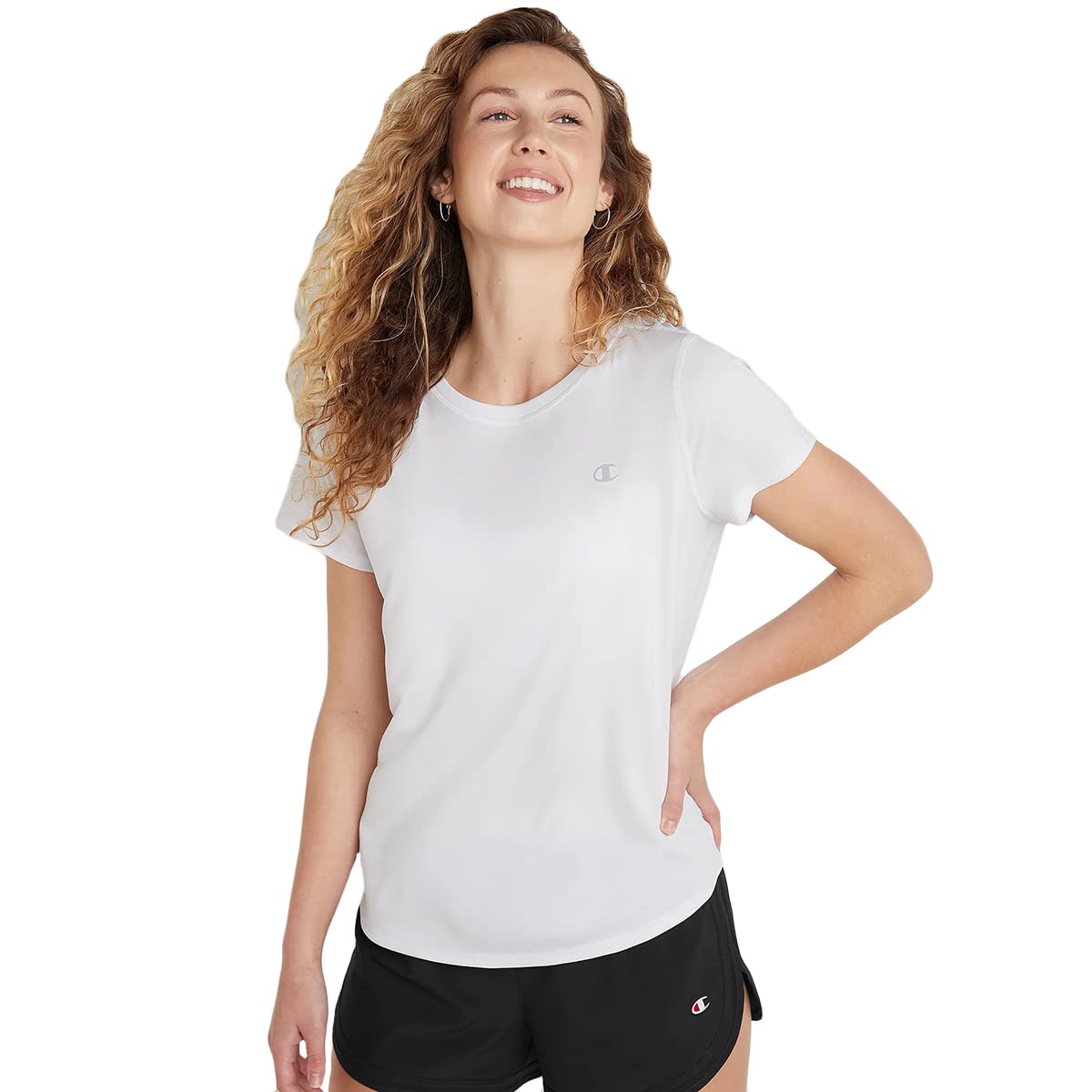 Champion Women's Lightweight Logo T-Shirt - Breathable Sport Tee for Gym, Running & Casual Wear