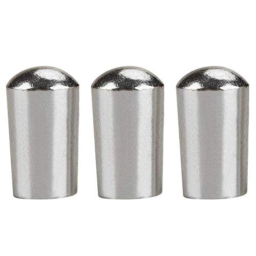 3Pcs Guitar Switch Tip - 3 Way Toggle Switch Knob Cap for LP/Epiphone Electric Guitar (Silver) - Premium Copper Replacement Parts for Guitar Repair & Customization - Perfect for Stage Performances & Home Practice