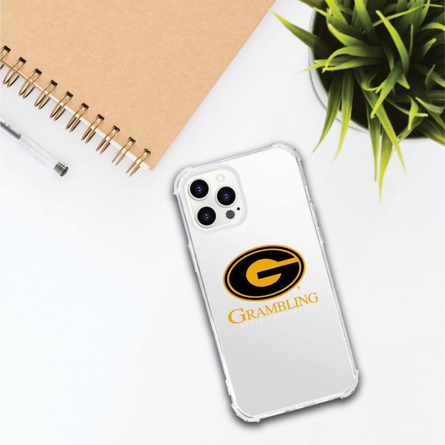 OTM Essentials Rugged Phone Case for iPhone 13 Pro Max - Shockproof Protective Cover with Tough Edge Design | Grambling State University Gifts | Perfect for College Students & Alumni