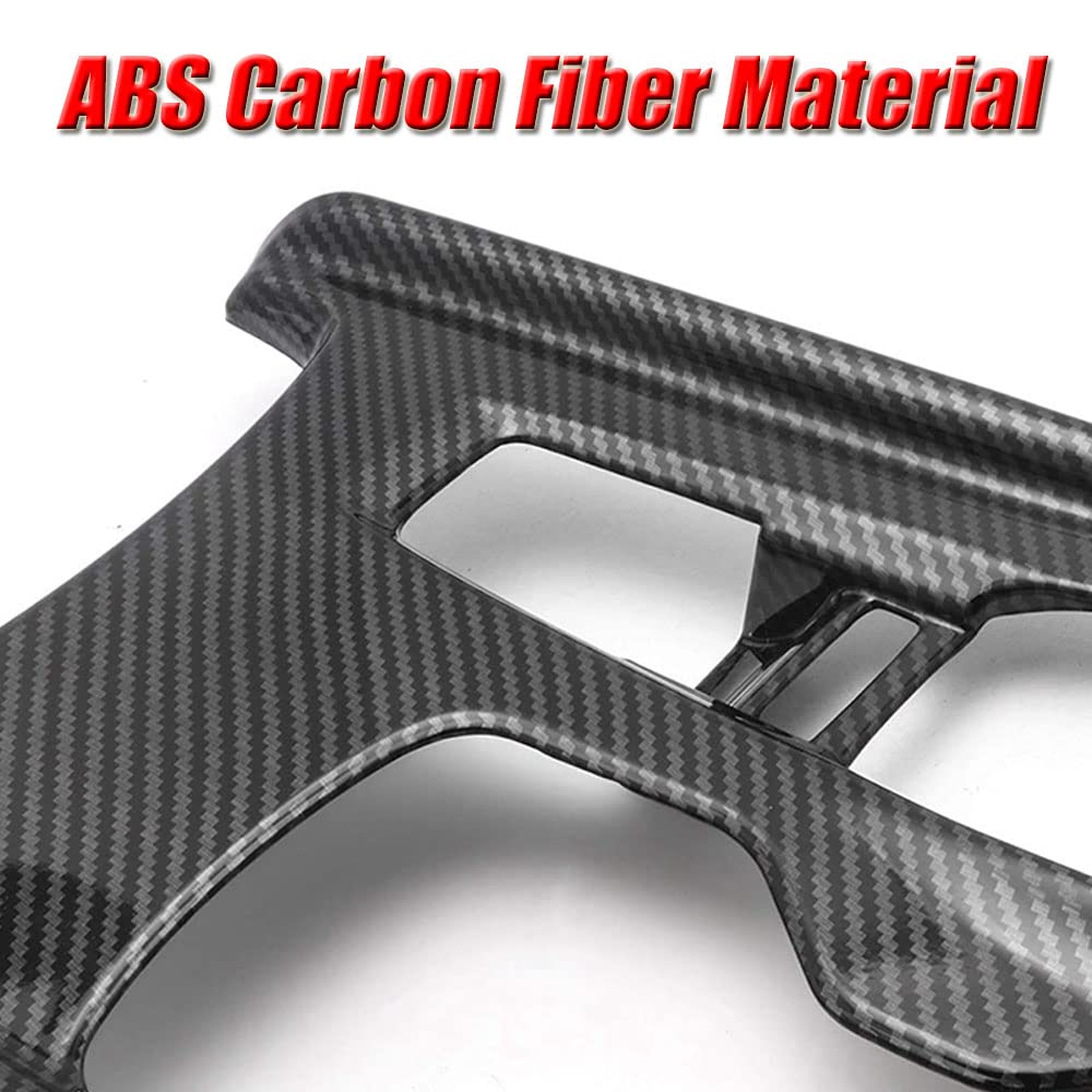 BOYUER ABS Carbon Fiber Center Console Trim for Honda Accord Hybrid 2018-2022 - 2-Piece Gear Shift Panel & Cup Holder Cover (Without Gear Lever) | Interior Upgrade for Enhanced Style & Protection