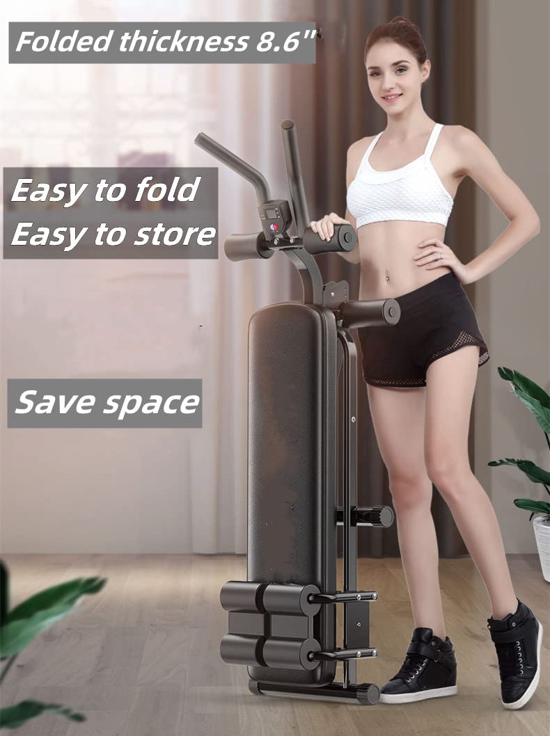 ComMax Adjustable Ab Workout Bench - Foldable Sit Up Board for Home Gym, Full Body Strength Training Equipment for Men & Women | Perfect for Core Exercises, Cardio & Home Fitness Routines