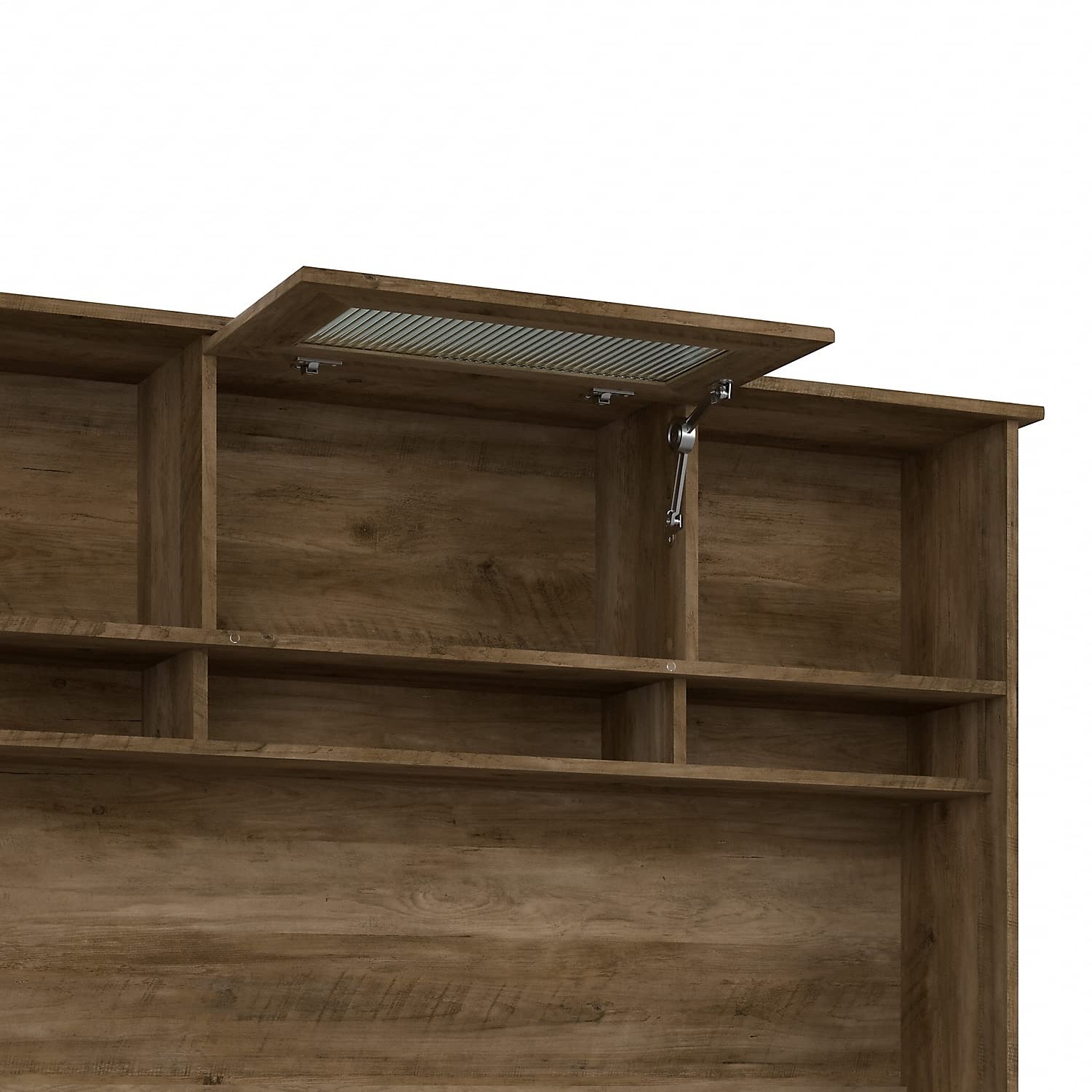 Bush Furniture Cabot 60W Reclaimed Pine Desk Hutch - Home Office Organizer with Storage Shelves for Books, Decor & Office Supplies | Perfect for Small Spaces & Workstations