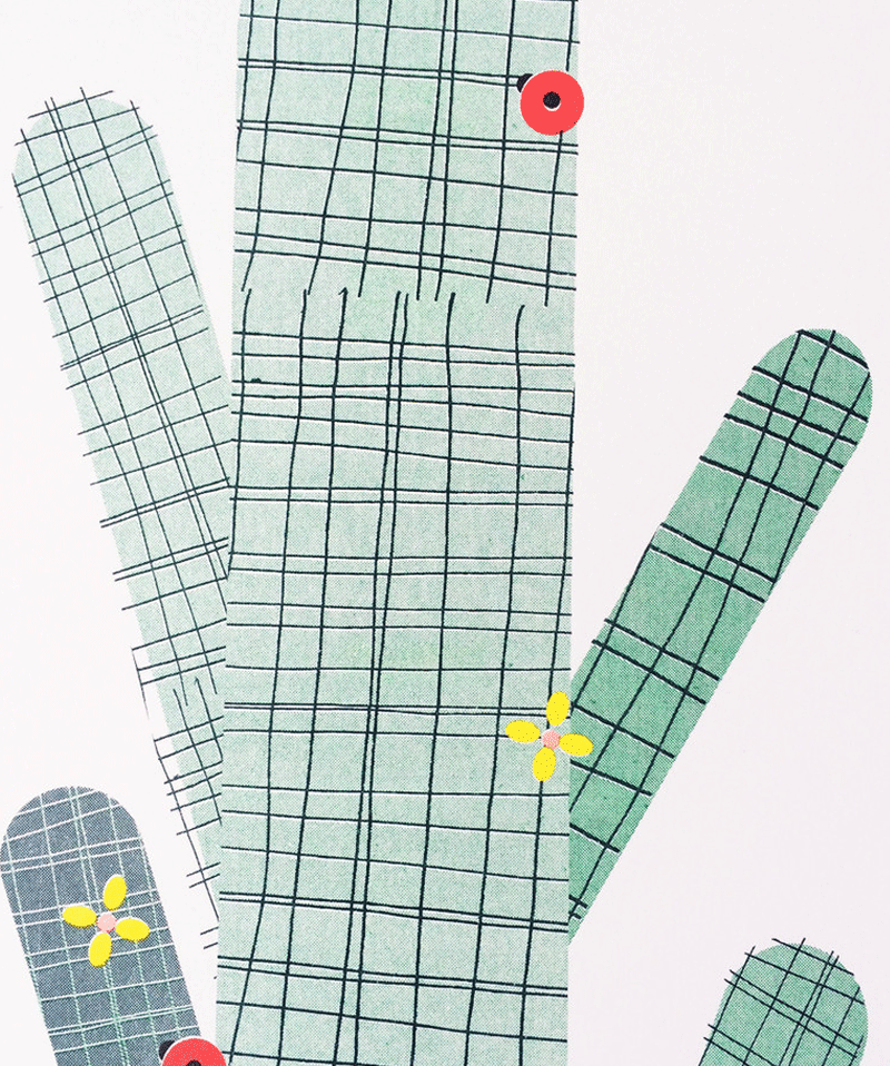 A3 Cactus Print Artwork by Scout Edition - Perfect for Home, Office & Wall Decor