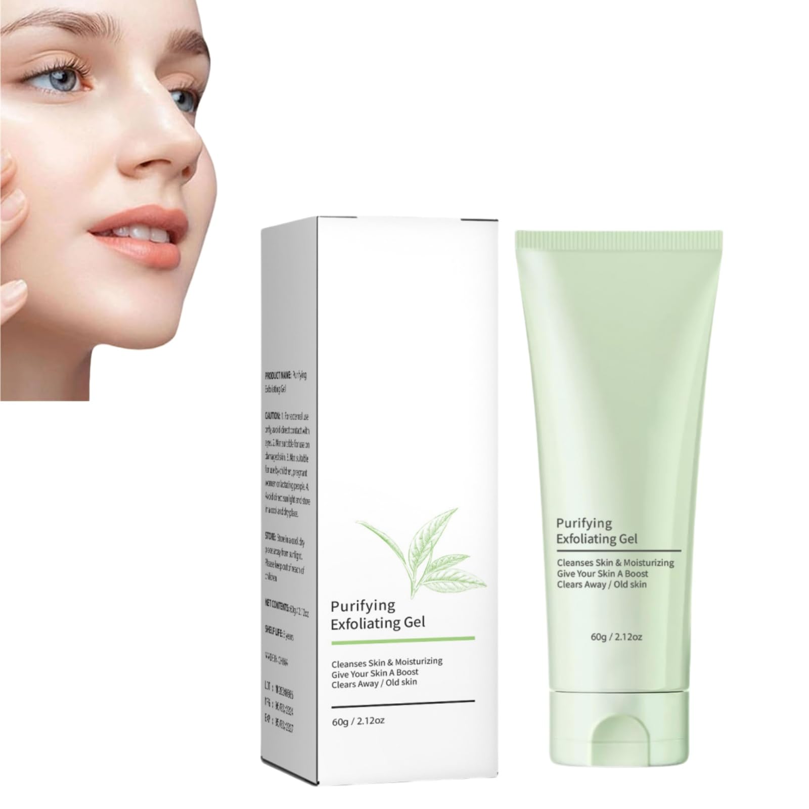 Greteam Exfoliating Gel & Scrub - Gentle Face & Body Exfoliator for Smooth Skin | Moisturizing & Cleansing Formula | Perfect for Daily Skincare Routine & Spa Days