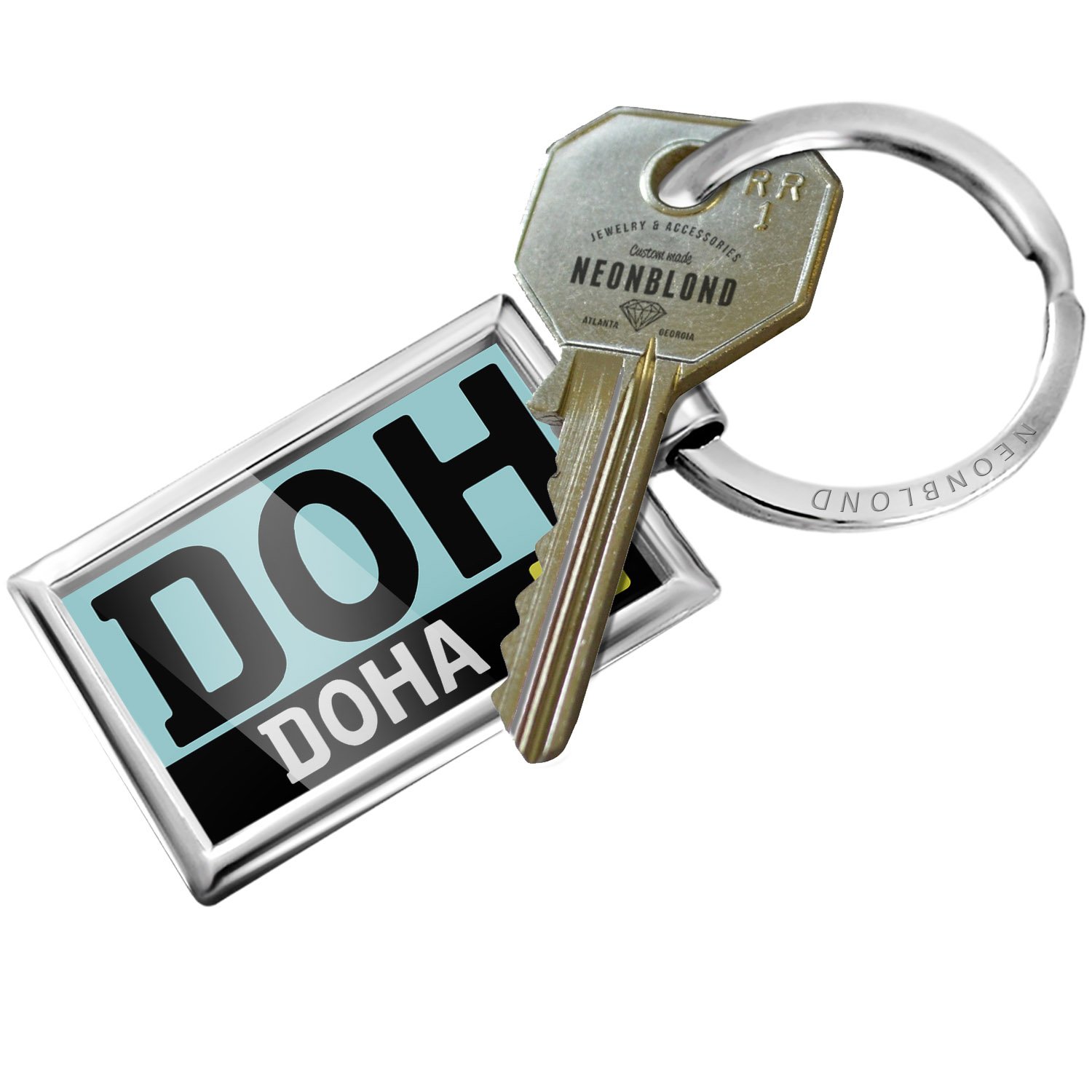 DOH/Doha Qatar Keychain - Custom Airport Code Keyring for Travelers & Souvenir Collectors - Perfect for Luggage Tags, Gifts & Travel Accessories
