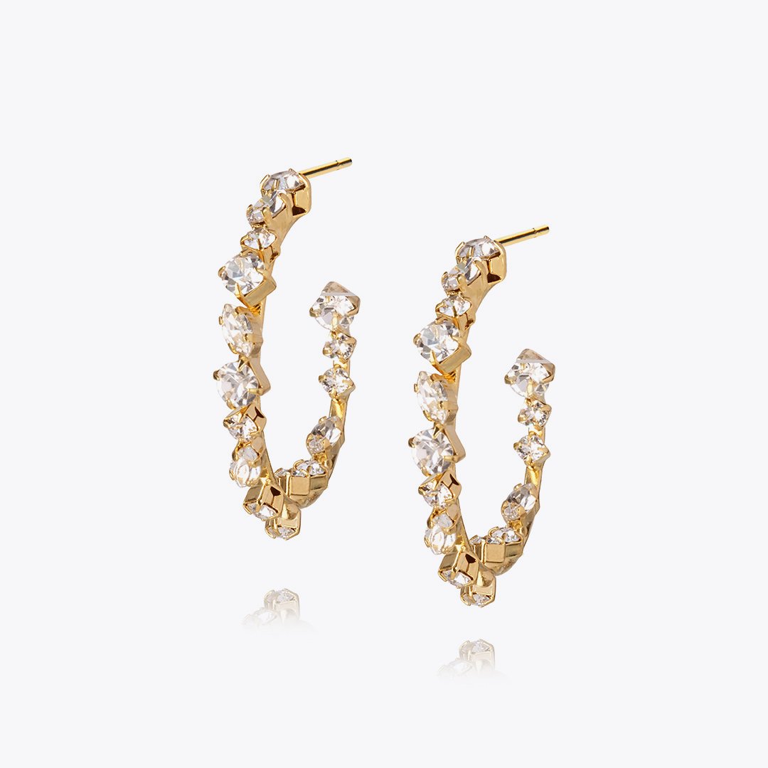 Antonia Crystal Loop Earrings for Women - Elegant Dangle Hoop Earrings for Party, Wedding & Everyday Wear
