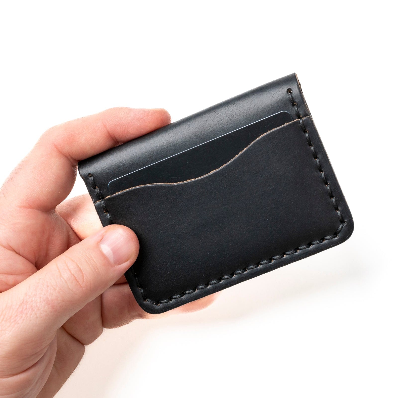 Genuine Leather 5 Card Holder Wallet - Slim RFID Blocking Minimalist Wallet for Men & Women - Perfect for Everyday Use, Travel, and Business