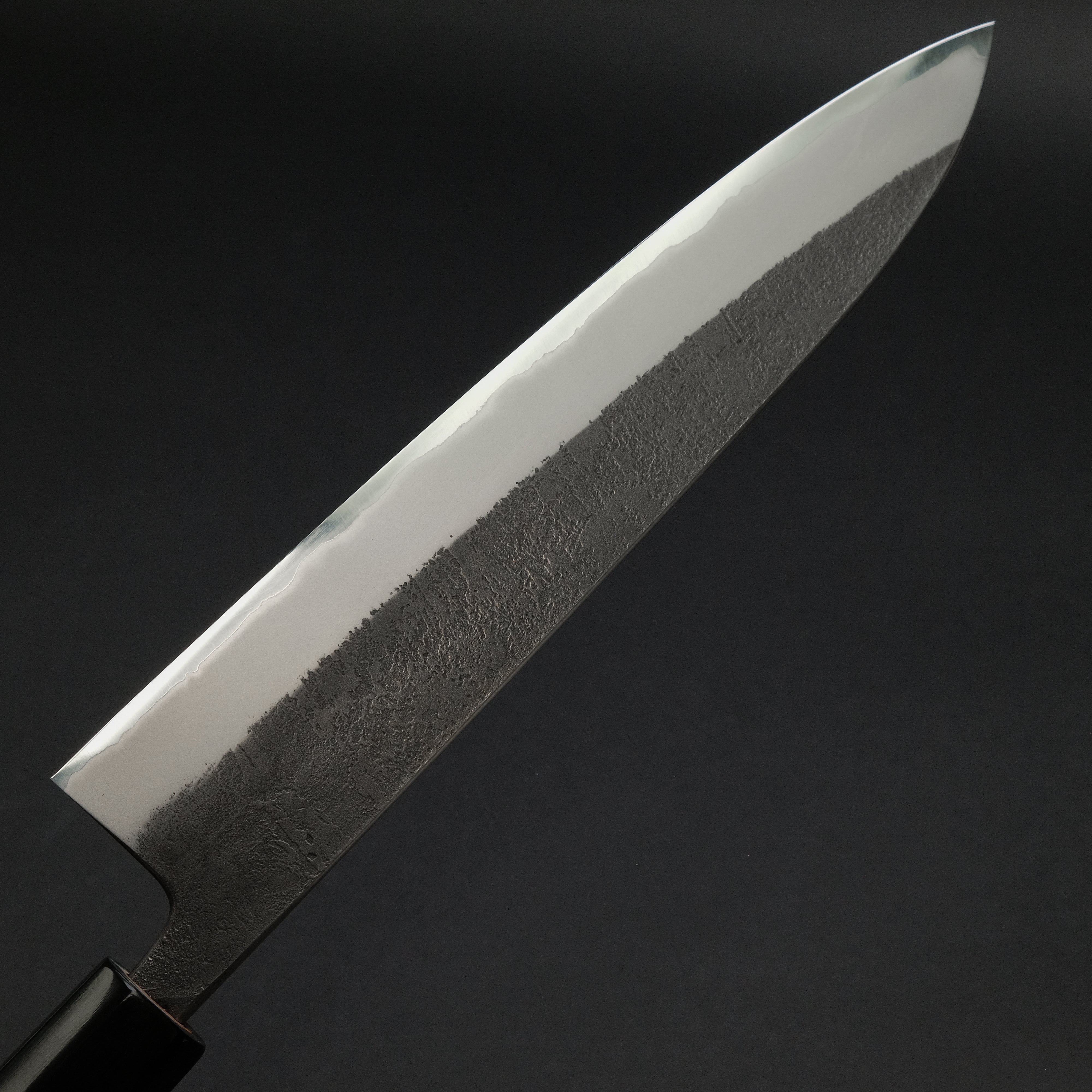 Premium Toshihiro Wakui Nashiji White #2 Gyuto 240mm Japanese Chef Knife with Ho Wood Handle - Perfect for Sushi, Meat Slicing & Professional Kitchen Use