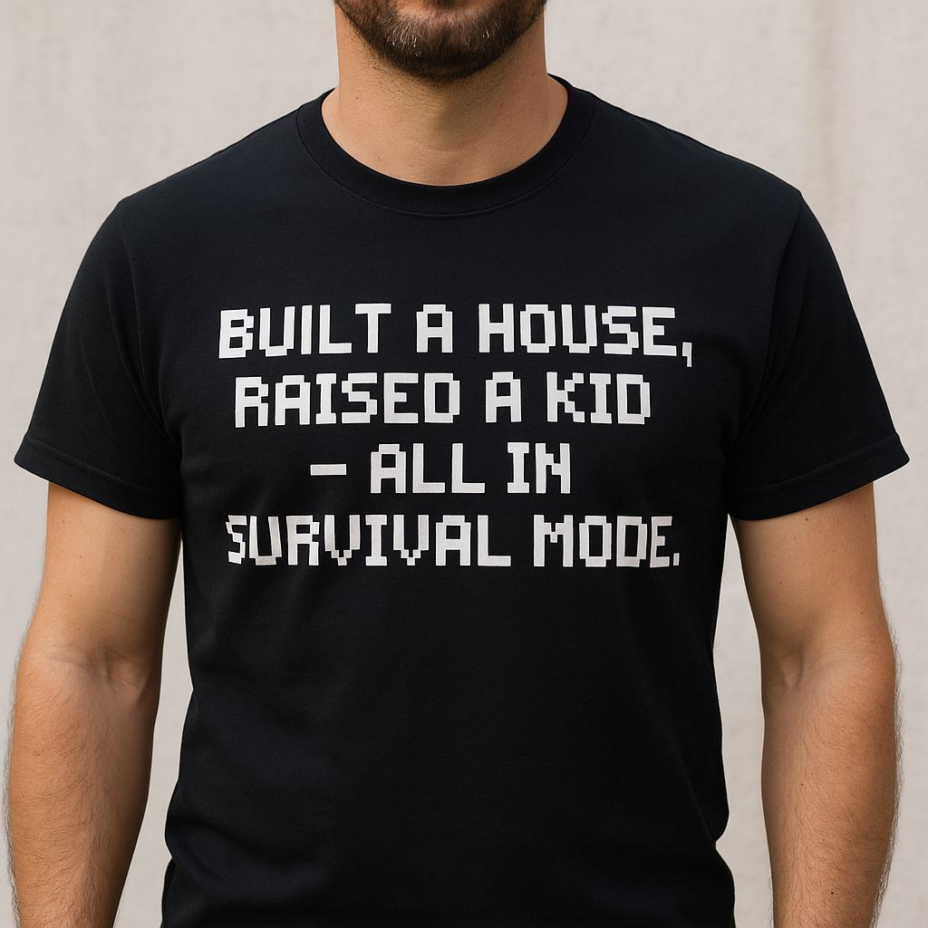 Gamer Dad T-Shirt - Funny 'Built A House, Raised A Kid' Graphic Tee for Gaming Fathers | Perfect for Father's Day, Birthday Gifts & Casual Wear