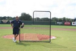 Varsity L Screen - Baseball & Softball Pitching Screen for Training & Practice - Perfect for Backyard, Field & Cage Drills