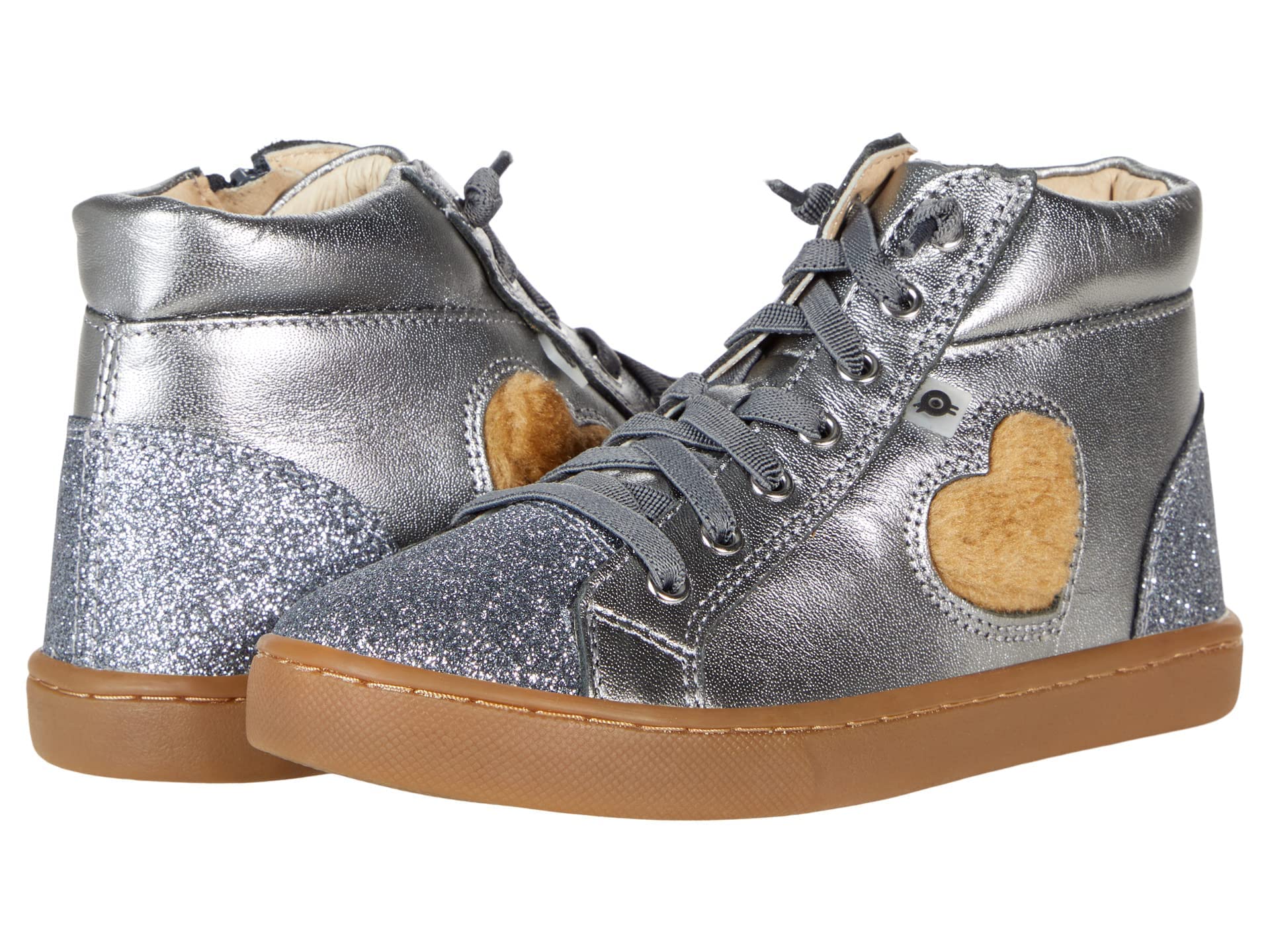 Old Soles Kids Glam Heart High-Top Sneakers - Stylish & Comfortable Shoes for Girls, Perfect for School, Playdates & Special Occasions