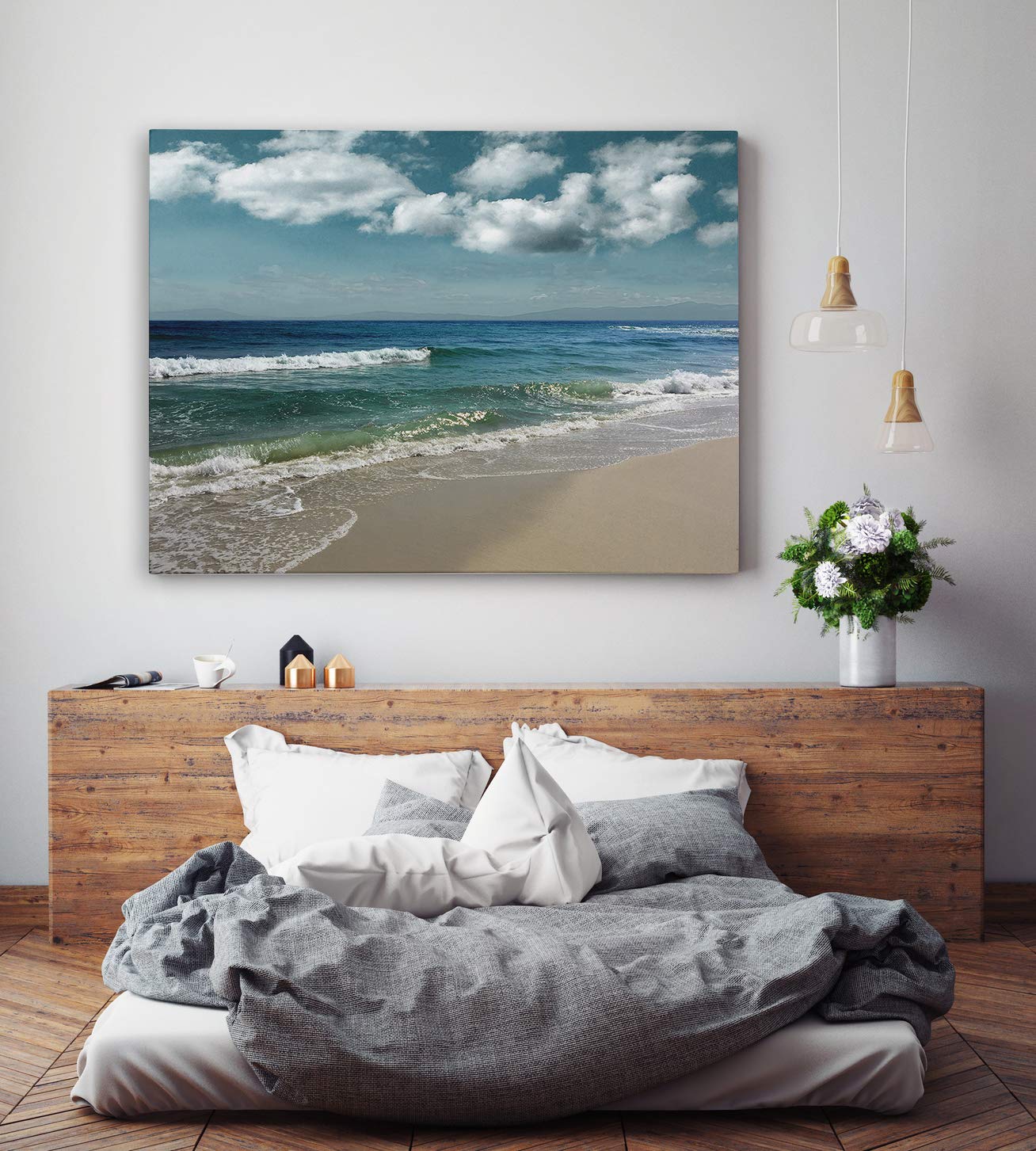 Majestic Waves Beach Wall Art - 24x32 Inch Coastal Decor for Home, Office, Bedroom & Living Room | Perfect for Beach House, Vacation Rental & Coastal Theme Interior Design | Renditions Gallery (19288-2432)