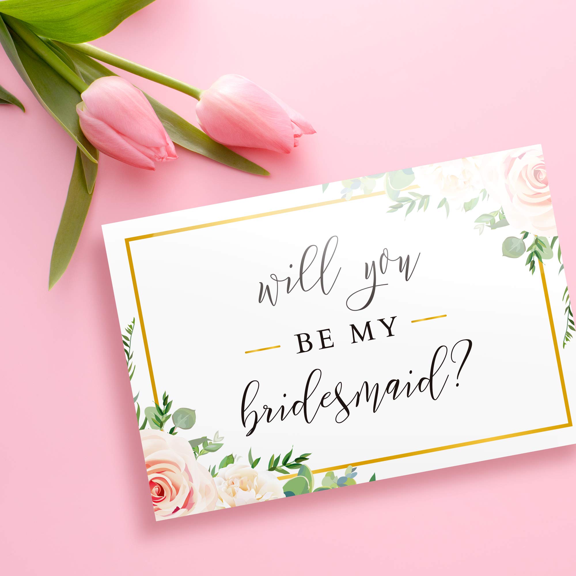 Bridesmaid Proposal Box Set (10 Pack) - 1 Maid of Honor Box & 9 Bridesmaid Proposal Boxes | Floral Wedding Party Gift Boxes for Bridesmaids, Bachelorette Parties & Wedding Planning