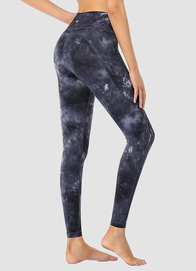 Newborn High Waist Yoga Leggings Full Length Tie Dye - Comfortable Maternity Workout Pants for Women - Perfect for Yoga, Gym & Pregnancy Exercise
