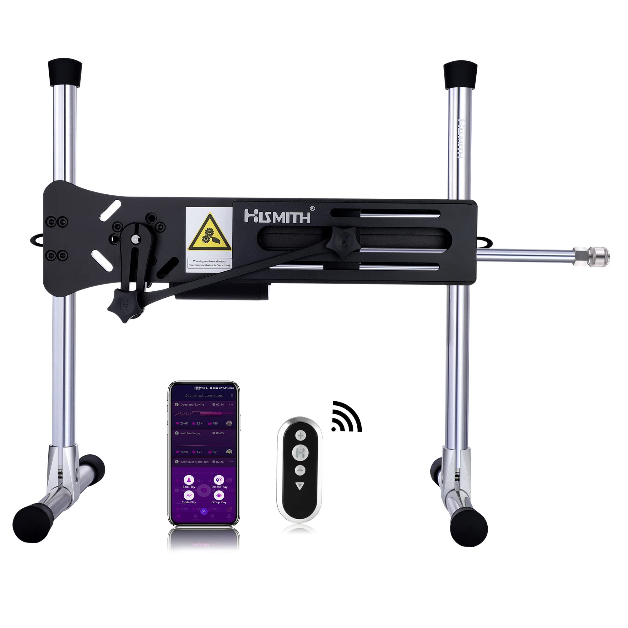 Premium Hismith Sex Machine with Dildo - App Controlled Adult Toy for Men & Women - KlicLock System, Remote & Cable Control - Perfect for Couples Play & Solo Pleasure