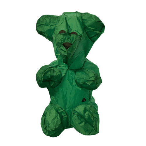 24 Pack Gummy Bear Windsocks - Bright Green Outdoor Decor for Garden, Patio, and Party Decorations