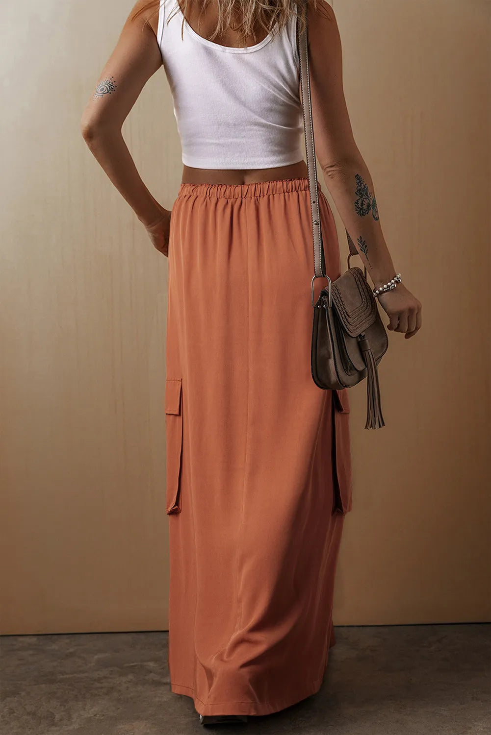 Stylish Drawstring Resort Skirt with Pockets - Comfortable Beachwear for Women | Perfect for Vacations, Poolside Lounging & Summer Outings