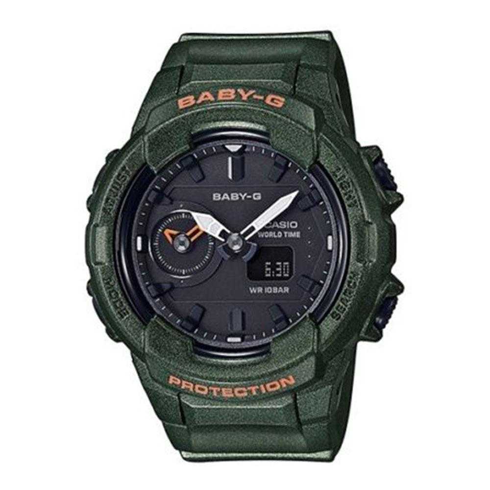 CASIO BABY-G BGA-230S-3ADR Digital Quartz Watch for Women - Green Resin Strap, Shock Resistant, Water Resistant - Perfect for Sports, Outdoor Activities & Everyday Wear