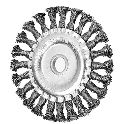Durable Wire Wheel Brush - Fine Workmanship for Grinding, Removing Welds & Cleaning Hulls, Tanks - Perfect for Metalworking, Automotive & Marine Applications