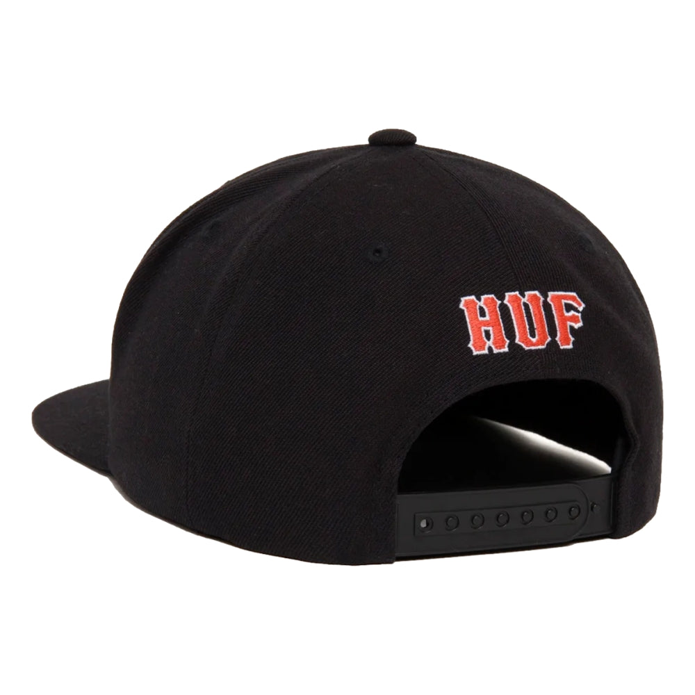 HUF 20th Anniversary Snapback Hat - Black Adjustable Baseball Cap for Men & Women - Perfect for Streetwear, Skateboarding, and Casual Outfits