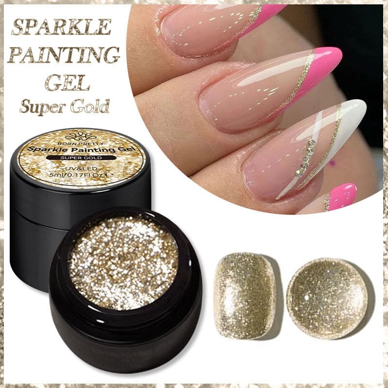Sparkle Painting Gel 5ml - Glitter Nail Art Polish for DIY Manicure - Perfect for Parties, Weddings & Special Occasions