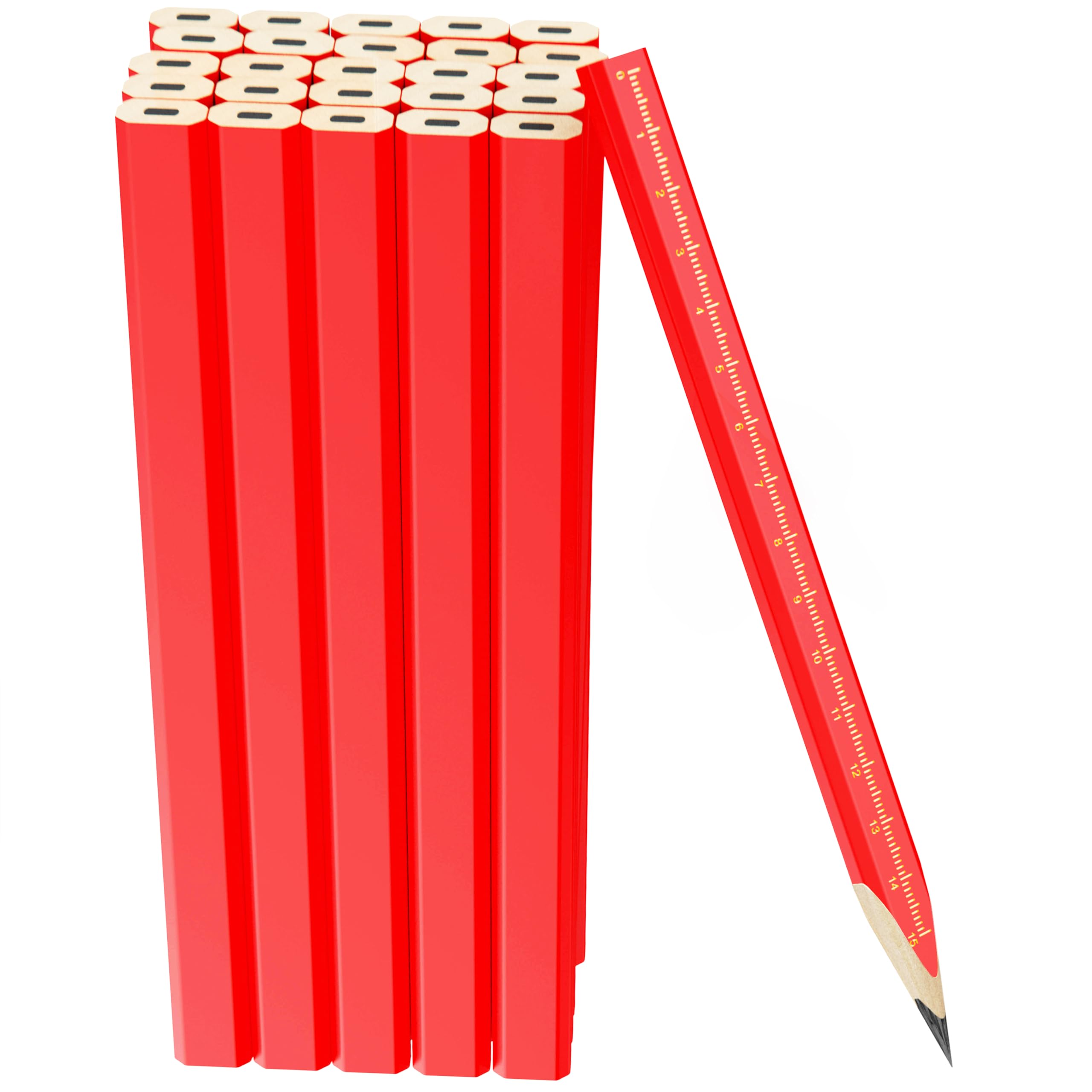 Heavy Duty Carpenter Pencils 8-Pack - Woodworking & Construction Marking Tools for Builders & DIY Projects